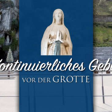 Die Geistlichen der Wallfahrtsstätte setzten das Gebet an der Grotte fort