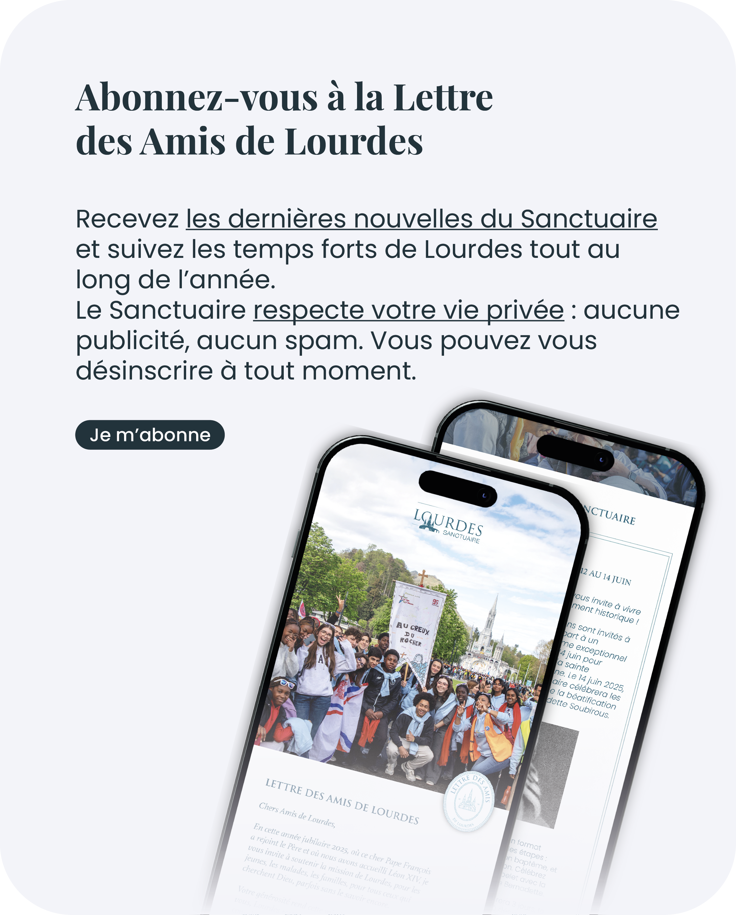 Pub FR pour la Lettre des Amis de Lourdes